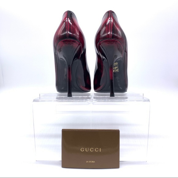 Gucci Women’s Old Wimbledon Cherry Nero Stiletto Heels Pumps 6.5 - Picture 7 of 14